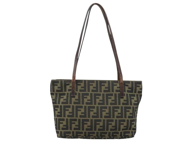 FENDI Zucca Canvas Tote Bag Braun Schwarz Auth ep13557 - Ansicht 2