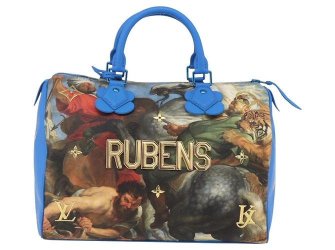 LOUIS VUITTON Coleção Masters RUBENS Bolsa Speedy 30 Azul M43305 Auth 165359SM - vista 13