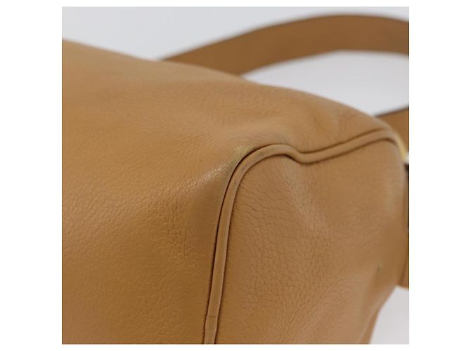 Borsa a Spalla PRADA in Pelle Marrone Oro Auth 172272 D'oro - vista 15
