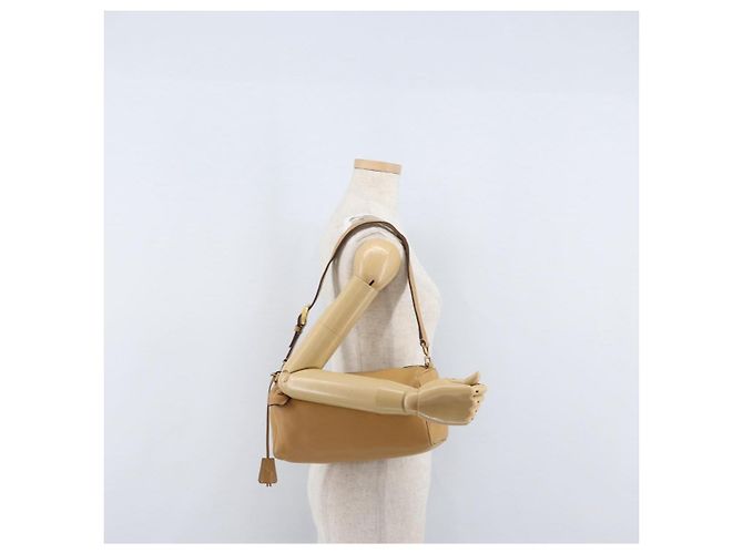 Borsa a Spalla PRADA in Pelle Marrone Oro Auth 172272 D'oro - vista 23