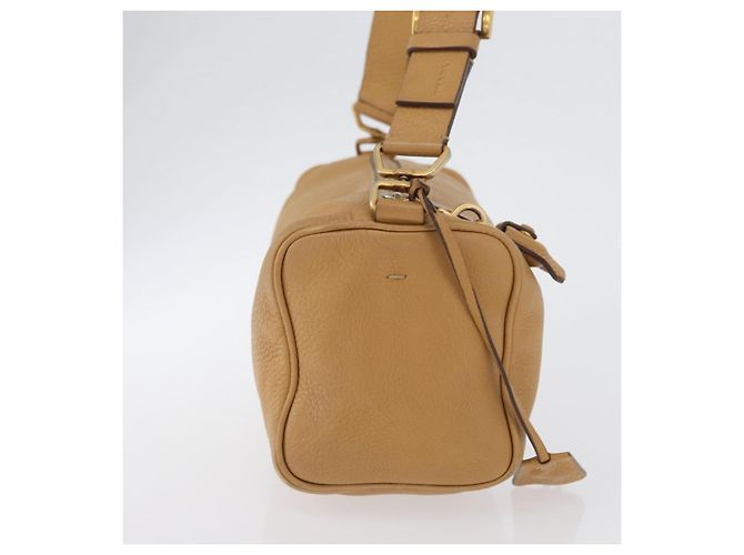 Borsa a Spalla PRADA in Pelle Marrone Oro Auth 172272 D'oro - vista 4