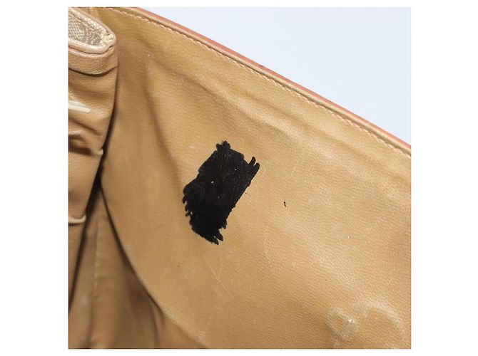 Céline Borsa a mano in tela Macadam CELINE in pelle PVC beige oro Auth 172281 D'oro - vista 11