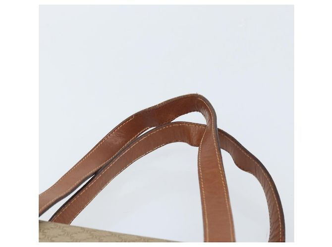 Céline Borsa a mano in tela Macadam CELINE in pelle PVC beige oro Auth 172281 D'oro - vista 14