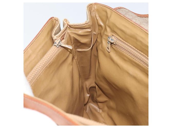 Céline Borsa a mano in tela Macadam CELINE in pelle PVC beige oro Auth 172281 D'oro - vista 21