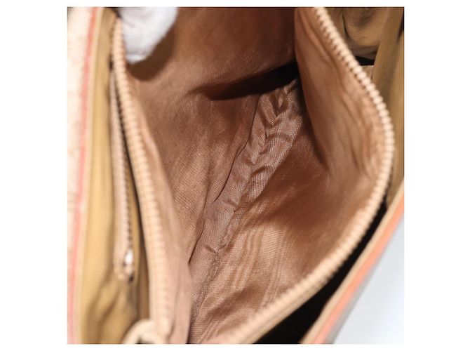 Céline Borsa a mano in tela Macadam CELINE in pelle PVC beige oro Auth 172281 D'oro - vista 25