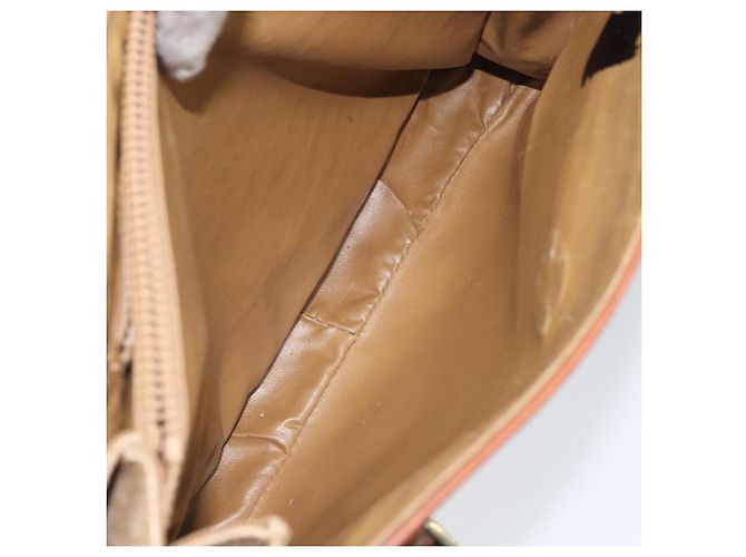 Céline Borsa a mano in tela Macadam CELINE in pelle PVC beige oro Auth 172281 D'oro - vista 26