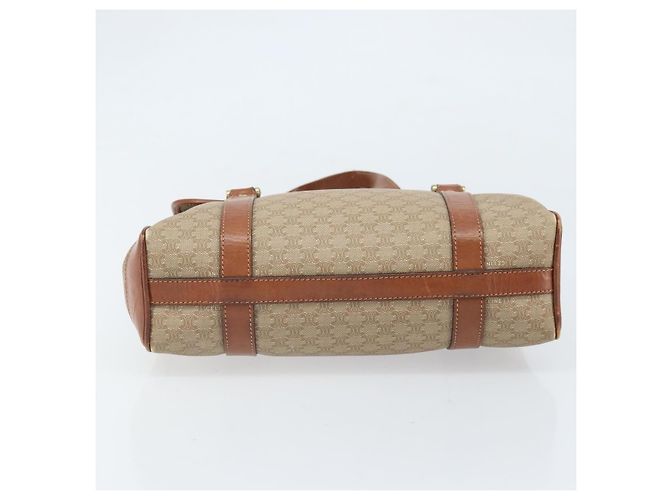 Céline Borsa a mano in tela Macadam CELINE in pelle PVC beige oro Auth 172281 D'oro - vista 5
