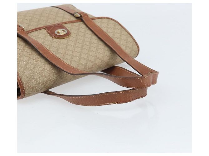 Céline Borsa a mano in tela Macadam CELINE in pelle PVC beige oro Auth 172281 D'oro - vista 7