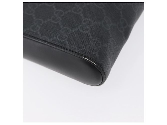 Borsa a Spalla Gucci GG Supreme Sherry Line PVC Nero Argento 523599 Auth BA10640 - vista 17