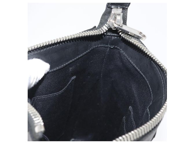 Borsa a Spalla Gucci GG Supreme Sherry Line PVC Nero Argento 523599 Auth BA10640 - vista 21