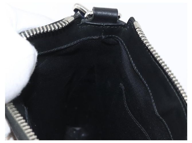 Borsa a Spalla Gucci GG Supreme Sherry Line PVC Nero Argento 523599 Auth BA10640 - vista 22
