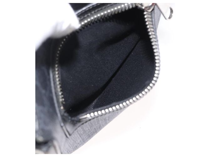 Borsa a Spalla Gucci GG Supreme Sherry Line PVC Nero Argento 523599 Auth BA10640 - vista 24