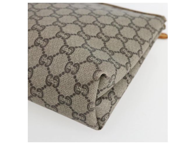 GUCCI GG Plus Supreme Clutch Bag PVC Beige Oro Auth am10687 D'oro - vista 15