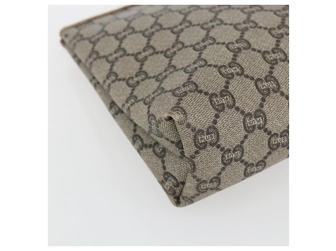 GUCCI GG Plus Supreme Clutch Bag PVC Beige Oro Auth am10687 D'oro - vista 16