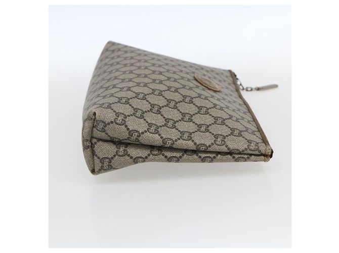 GUCCI GG Plus Supreme Clutch Bag PVC Beige Oro Auth am10687 D'oro - vista 4