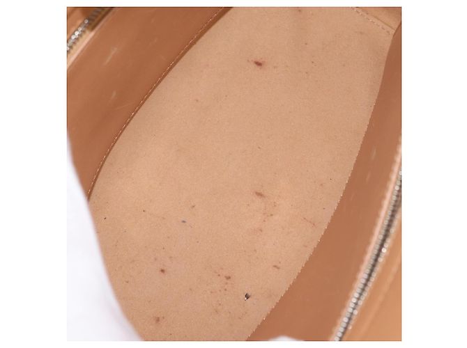 CARTIER Borsa a Mano Pelle Beige Argento Auth bs33554 - vista 11