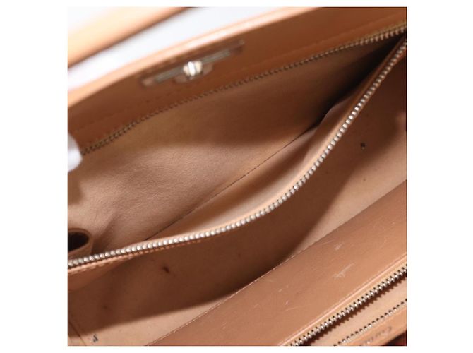 CARTIER Borsa a Mano Pelle Beige Argento Auth bs33554 - vista 24