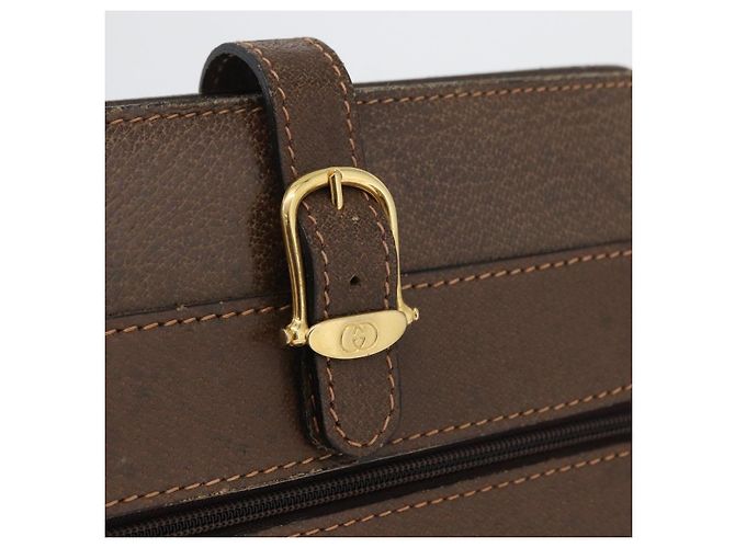 Gucci Borsa a Spalla in Pelle Marrone Oro Auth 170114 D'oro - vista 18