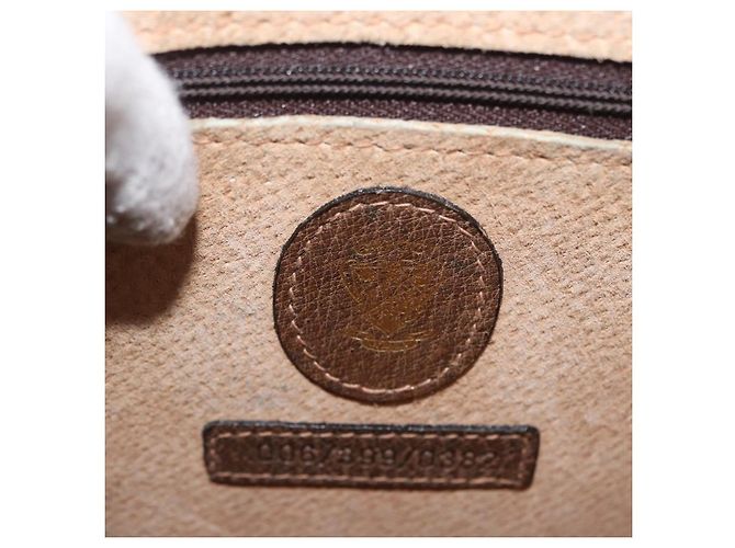 Gucci Borsa a Spalla in Pelle Marrone Oro Auth 170114 D'oro - vista 19
