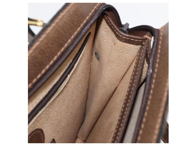 Gucci Borsa a Spalla in Pelle Marrone Oro Auth 170114 D'oro - vista 20