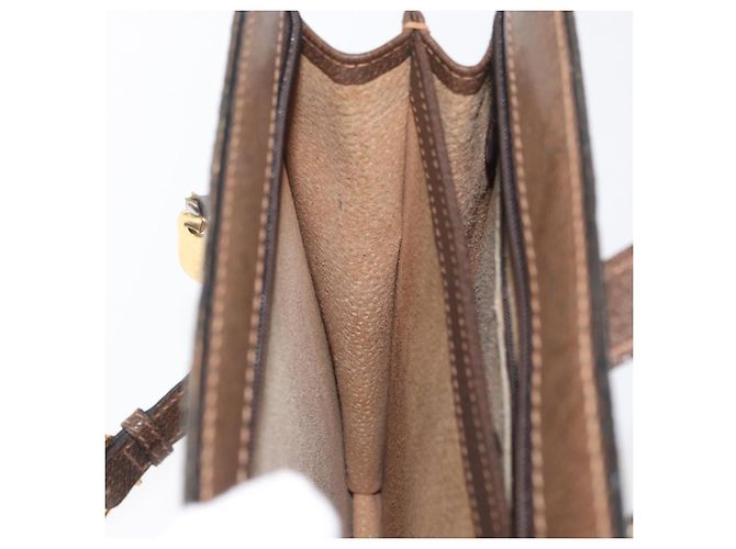 Gucci Borsa a Spalla in Pelle Marrone Oro Auth 170114 D'oro - vista 24