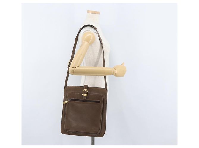 Gucci Borsa a Spalla in Pelle Marrone Oro Auth 170114 D'oro - vista 28