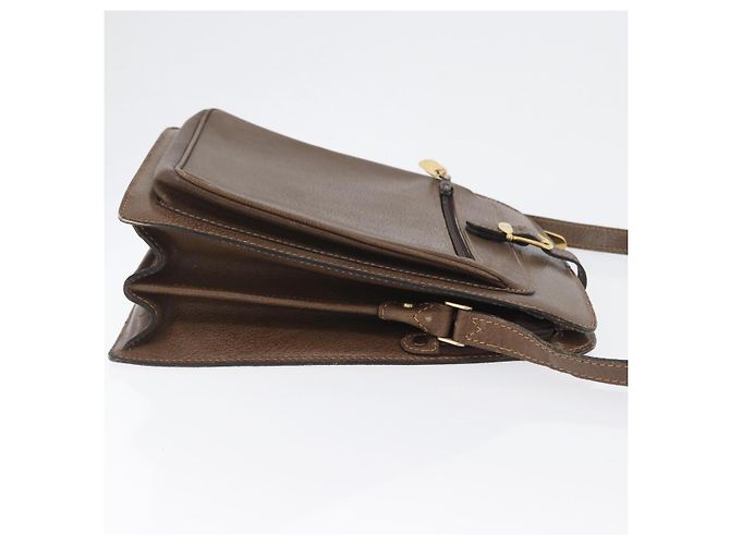 Gucci Borsa a Spalla in Pelle Marrone Oro Auth 170114 D'oro - vista 3