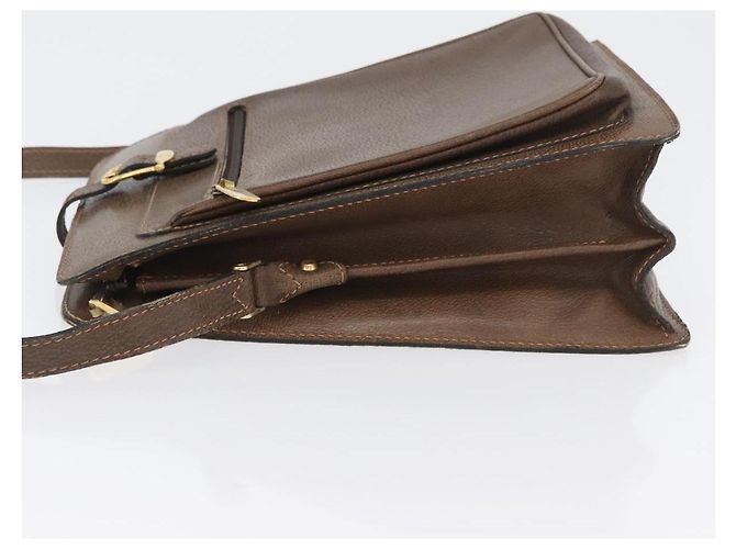 Gucci Borsa a Spalla in Pelle Marrone Oro Auth 170114 D'oro - vista 4