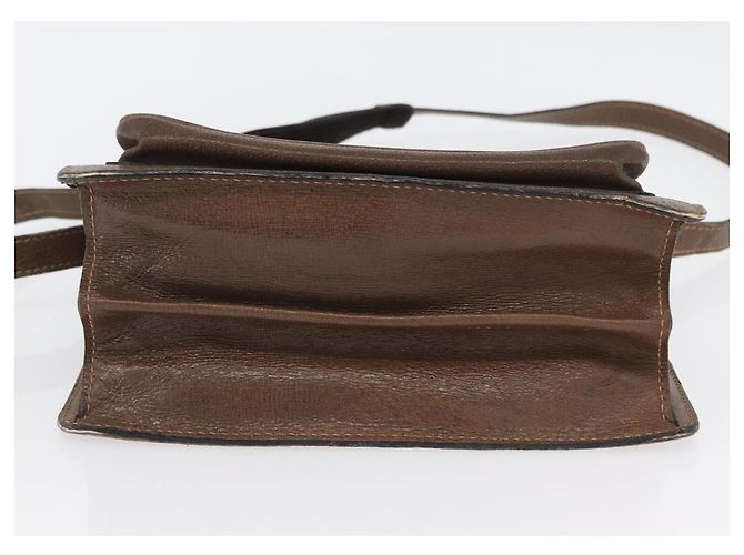 Gucci Borsa a Spalla in Pelle Marrone Oro Auth 170114 D'oro - vista 5