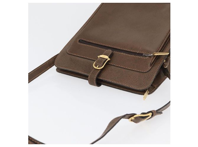 Gucci Borsa a Spalla in Pelle Marrone Oro Auth 170114 D'oro - vista 6