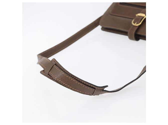 Gucci Borsa a Spalla in Pelle Marrone Oro Auth 170114 D'oro - vista 7