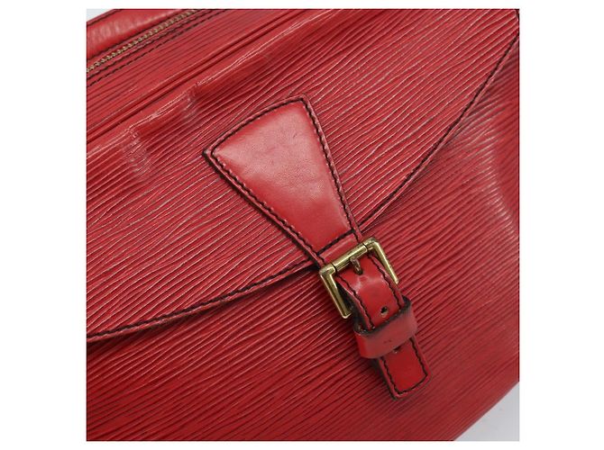 LOUIS VUITTON Bolso de Hombro Epi Jeune Fille MM Rojo M52157 LV Auth 171057 Roja - vista 18