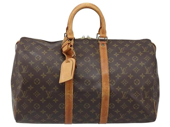 LOUIS VUITTON Borsa Boston Monogram Keepall 45 M41428 Auth LV ka2519 Monogramma - vista 13