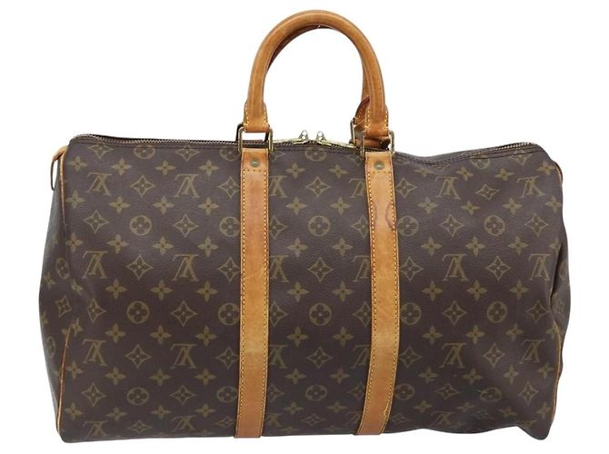 LOUIS VUITTON Borsa Boston Monogram Keepall 45 M41428 Auth LV ka2519 Monogramma - vista 2