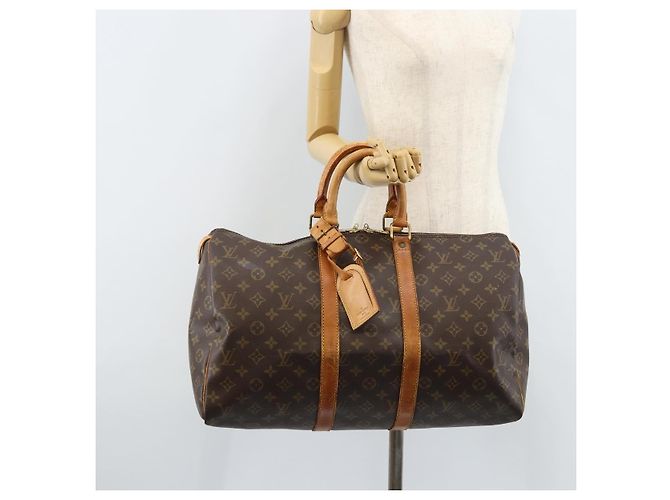 LOUIS VUITTON Borsa Boston Monogram Keepall 45 M41428 Auth LV ka2519 Monogramma - vista 23
