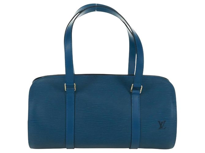 LOUIS VUITTON Borsa a Mano Epi Soufflot Blu M52225 LV Auth 171028V - vista 13