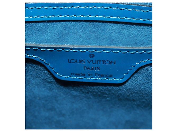 LOUIS VUITTON Borsa a Mano Epi Soufflot Blu M52225 LV Auth 171028V - vista 18