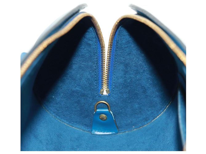 LOUIS VUITTON Borsa a Mano Epi Soufflot Blu M52225 LV Auth 171028V - vista 19