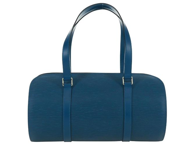 LOUIS VUITTON Borsa a Mano Epi Soufflot Blu M52225 LV Auth 171028V - vista 2