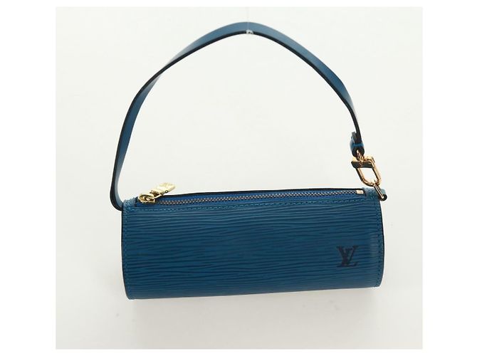 LOUIS VUITTON Borsa a Mano Epi Soufflot Blu M52225 LV Auth 171028V - vista 22