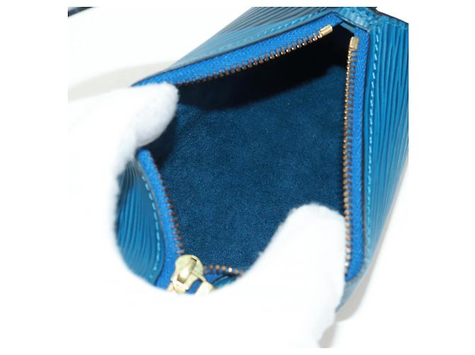 LOUIS VUITTON Borsa a Mano Epi Soufflot Blu M52225 LV Auth 171028V - vista 24
