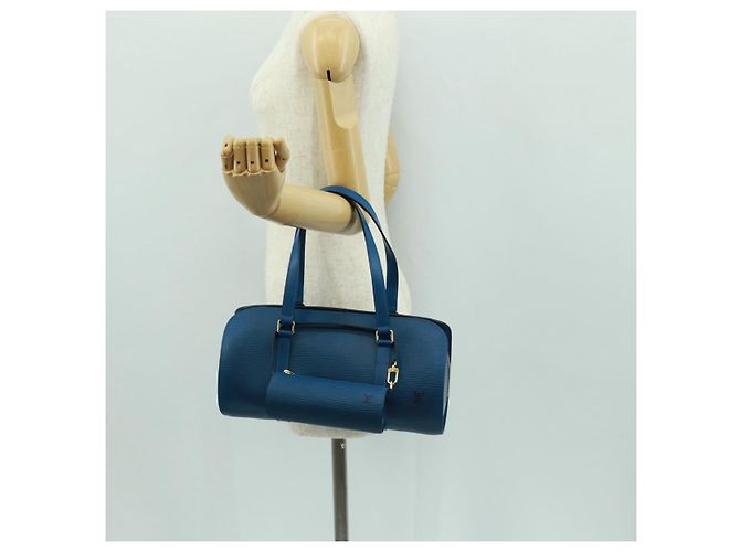 LOUIS VUITTON Borsa a Mano Epi Soufflot Blu M52225 LV Auth 171028V - vista 25