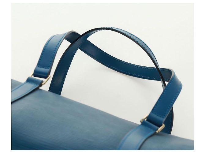 LOUIS VUITTON Borsa a Mano Epi Soufflot Blu M52225 LV Auth 171028V - vista 8