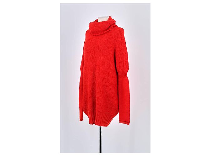 Yohji Yamamoto Pull en laine rouge - vista 4