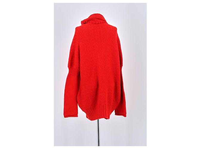 Yohji Yamamoto Pull en laine rouge - vista 6