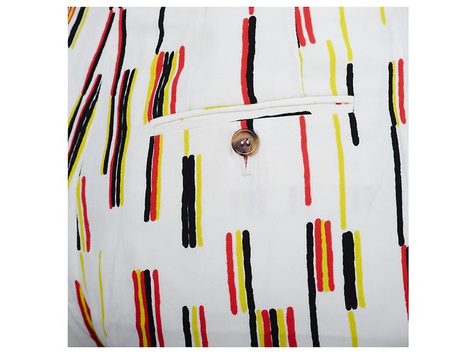Pantaloni a Righe Multicolore Prada - vista 4