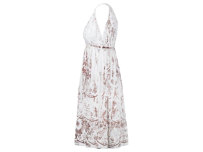 Weißes Miu Miu Kleid mit Batikmuster - Ansicht 2