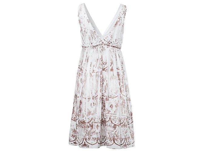 Weißes Miu Miu Kleid mit Batikmuster - Ansicht 3