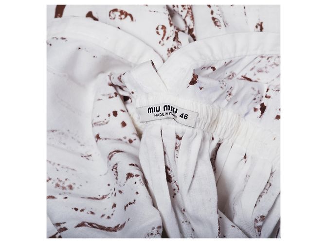 Weißes Miu Miu Kleid mit Batikmuster - Ansicht 7