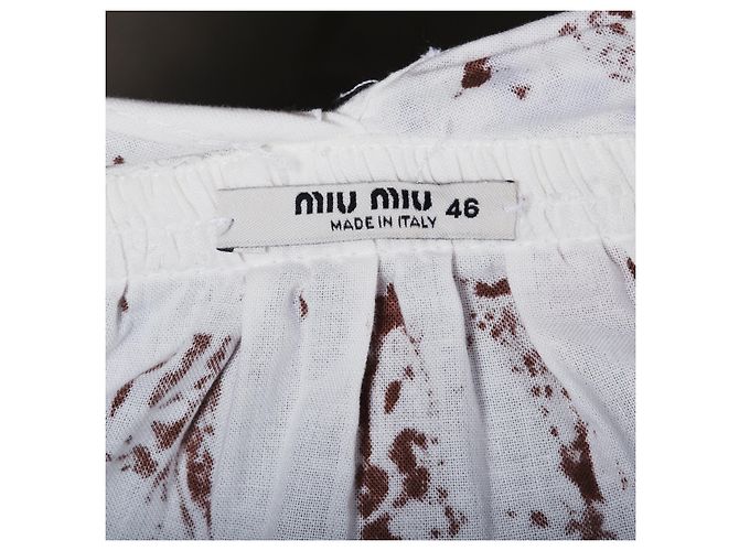 Weißes Miu Miu Kleid mit Batikmuster - Ansicht 9